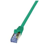 Câble réseau RJ45 CAT 6A S / FTP LogiLink - 2 connecteurs RJ45 - 0,25 m - Vert - CQ3015S