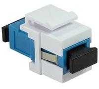 LogiLink 058123 Joint fibre SC Simplex pour installation Keystone Bleu et Blanc Blanc/Bleu