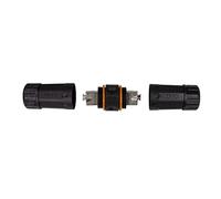 LogiLink 060003 Extendeur d'extérieur pour câble Cat.6A et Cat.7 IP68 sans Outils Noir