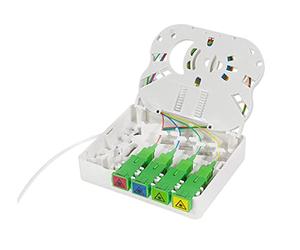 Logilink 066555 Boîte de Terminaison Optique d'Appartement (STOA) FTTH 4X SC/APC avec Câble d'installation de 40 m Beige