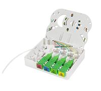 LogiLink 066562 Boîte de Termination Optique d'appartement (STOA) FTTH 4X SC/APC avec câble d'installation de 50 m Beige