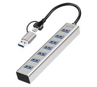 Logilink 076264 Hub USB 3.2 7 Ports USB-A Aluminium Silver Silver
