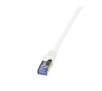 LogiLink PrimeLine - Cordon de raccordement - RJ-45 (M) pour RJ-45 (M) - 1.5 m - SFTP, PiMF - CAT 7 - sans halogène, moulé, sans crochet - blanc