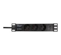 Logilink- 10 pdu 1.0u avec 3x schuko sockets pdu3b01