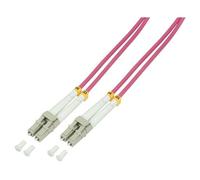 LogiLink FP4LC10 : Câble Fibre Optique 10m LC-LC OM4 Multimode 50/125µm 40Gbps LSZH Violet, Conforme DIN EN 50173-1, IEC/ISO 11801