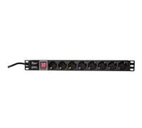 Logilink 19 steckdosenleiste, 8-fach, mit schalter, schwarz pdu8c01 Incolore