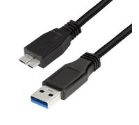 LogiLink 1m USB 3.0 A Male to Micro B Male USB Cable - Black
