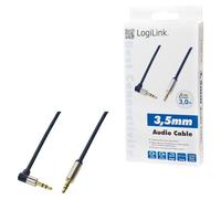 LogiLink Câble audio, 2 x jack mâle 3,5 mm, 3 m, coudé