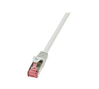 PrimeLine - Cordon de raccordement - RJ-45 (M) pour RJ-45 (M) - 30 m - SFTP, PiMF - CAT 6 - sans halogène, moulé, sans crochet - gris