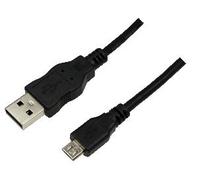 LogiLink 3m USB A-USB Micro B câble USB USB 2.0 Micro-USB B Noir
