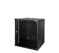 LogiLink Étagère murale W12A40B – 50 kg, verre et acier, noir