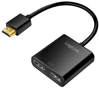 LogiLink 4K/60 Hz HDMI Splitter Downscaler EDID 2x noir