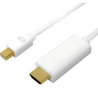 Logilink 4K Mini DisplayPort-Kabel DP 1.2 zu HDMI 1.4 2m wei