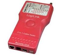 LogiLink Testeur de câble WZ0014 – 5 en 1, kit de test du réseau avec unité télécommande