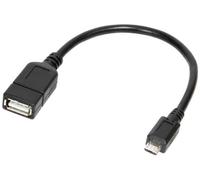 LogiLink AA0035 Câble Adaptateur USB 2.0 OTG (on-The-Go) pour Transfert Rapide de données vers et Depuis Votre Smartphone, 20 cm