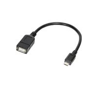 LogiLink AA0035 câble USB USB 2.0 0,2 m Micro-USB B USB A Noir
