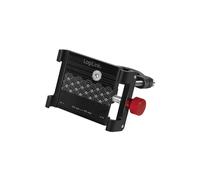 LogiLink AA0146 Support Passif Smartphone/Mobile Noir/Rouge, Aluminium, Rotatif 360°, 5.5-9.5cm, 3.5"-7", Fixation Vis, Vélo/Moto/Scooter/Caddie