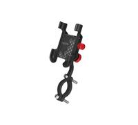 LogiLink AA0148 Support Passif Mobile/Smartphone Aluminium Noir/Rouge, Montage Vis, Inclinaison 0-120°, Rotation 360°, 5.5-9.5cm, 3.5"-7"