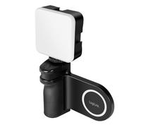 Logilink AA0173 - Poignée magnétique pour Smartphone avec lumière LED, déclencheur d'appareil Photo, Compatible MagSafe