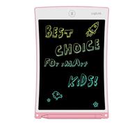 LogiLink AA0180 Tableau d'écriture LCD pour Enfant 8,5", effaçable et réinscriptible, n'abîme Pas Les Yeux Rose