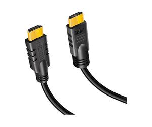LogiLink Active HDMI High Speed Cable - Câble HDMI avec Ethernet - HDMI prise pour HDMI prise - 15 m - noir - actif, moulé, support 4K