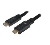 LogiLink Active HDMI High Speed Cable HDMI avec câble Ethernet HDMI (P) pour HDMI (P) 30 m noir actif, moulé, support 4K Noir G
