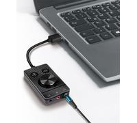 LogiLink Adaptateur audio USB 2.0 avec réglage du volume noir