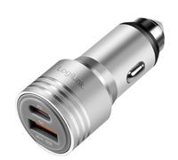 LogiLink Adaptateur de Chargeur de Voiture USB 2 Ports (Voiture et Camion) avec Charge Rapide et Powerdelivery, 20 W, Fonction Marteau d'urgence, Protection Contre Les surintensités, Les surtensions