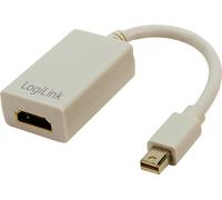 LogiLink Adaptateur Mini DisplayPort vers HDMI, 0,15m, blanc