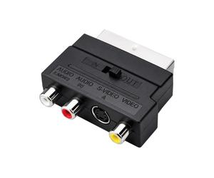 Logilink Adaptateur péritel avec Interrupteur pour la Direction du Signal vers 3 Prises RCA et S-vidéo