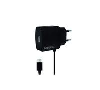 LogiLink - Adaptateur secteur - 10.5 Watt - 2.1 A - 2 connecteurs de sortie (USB, Micro-USB de type B) - noir