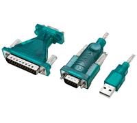 LogiLink Adaptateur USB 2.0 - RS232 9/25 pins avec câble d'extension