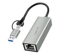 LogiLink USB 2.0 Adaptateur [1x USB 3.0 mâle type C - 1x RJ45 femelle] UA0238B 18.00 cm