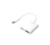 LogiLink Adaptateur Vidéo UA0257 : 2x USB-C vers HDMI, Résolution 3840x2160, Blanc, Dimensions 42.5x40.2x11.5mm, Conforme RoHS