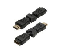 LogiLink AH0012 Adaptateur HDMI Mâle vers HDMI Femelle Contacts Or Noir pour extension HDMI ou changement de genre