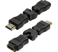 LogiLink HDMI Adapter - Adaptateur d'angle droit d'HDMI - HDMI mâle pour HDMI femelle - noir - connecteur à 270°