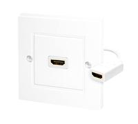 LogiLink AH0014 Adaptateur HDMI WALL PLATE, HDMI 1 port Blanc