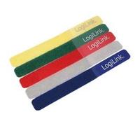 LogiLink - Attache câble - gris, bleu, jaune, rouge, vert (pack de 5) Gris, Bleu, Jaune, Rouge, Vert G