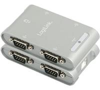 LogiLink AU0032 Adaptateur USB à 4 x Serial Multicolore