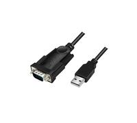LogiLink AU0048A : Câble Série USB A vers DB-9, 1.5m, Noir, Connecteurs Mâles Droit, 34x15mm, Poids 78.5g, Manuel inclus