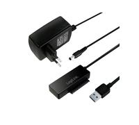 LogiLink AU0050 Station d'accueil HDD/SSD SATA II/III 1.8/2.5/3.5" USB 3.2 Gen 1 Type-A (5 Gbit/s), Noir, compatible Windows/Mac, alimentation 12V/2A