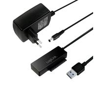 LogiLink AU0050 USB 3.0 to SATA 3G/6G Adapter with On/Off Switch Black