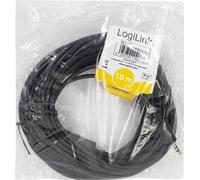 LogiLink Audio cable 1x 3.5mm -> 1x 3.5mm St/St 10.00m bk