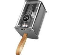 Logilink - Banque d'alimentation - avec écran - 20000 mAh - 20 Watt - 3 A - PD 3.0, Quick Charge 3.0 - 2 ports de sortie (USB-C (PD), 4 pin USB Type A (QC 3.0)) - sur câble : USB-C - transparent (PA03