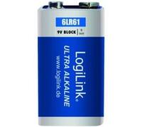 LogiLink 6LR61B1 - Pile Alcaline 9V 480mAh - Batterie à Usage Unique - Durée de Vie 5 Ans - Sans Cadmium ni Mercure