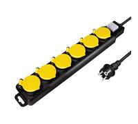 LogiLink Bloc multiprise LPS256 6 prises IP44 extérieur câble 1,5 m Noir
