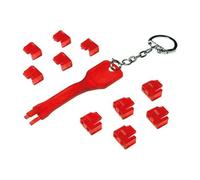LogiLink - Bloqueur de port LAN - rouge transparent (pack de 10)