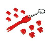 LogiLink - Bloqueur de port LAN - rouge transparent (pack de 10)