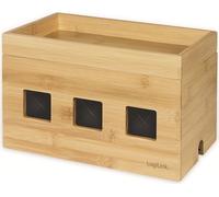 LogiLink Boîte à câbles en bambou