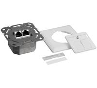 LogiLink Boîtier apparent et encastré cat. 5E 2 x RJ45 blanc